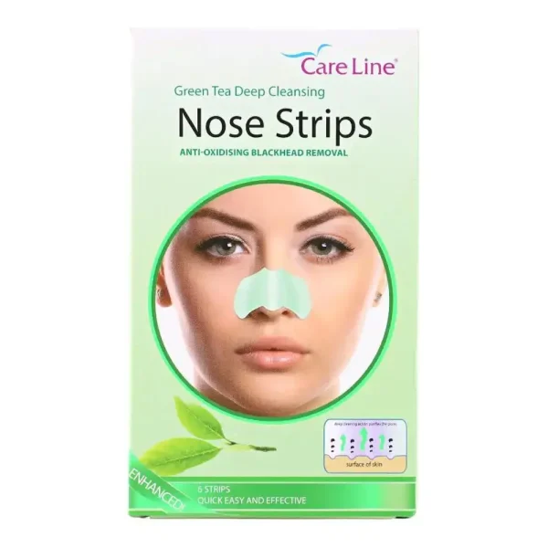 CareLine Green Tea Deep Cleansing Nose Strips 6's