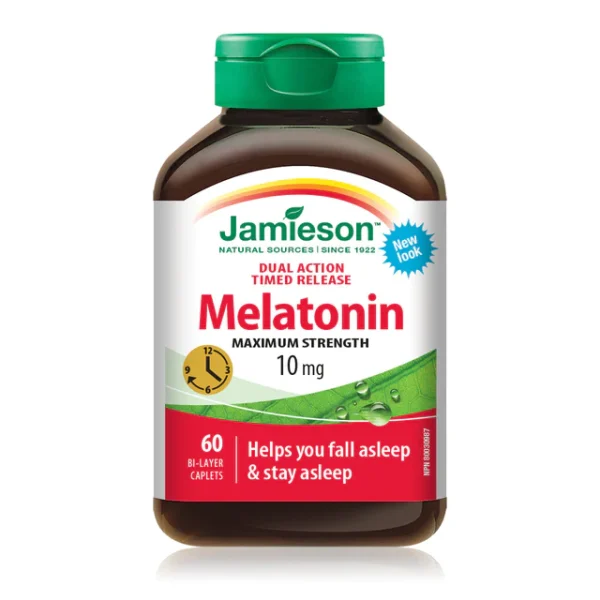 Jamieson Melatonin 10mg Timed Release Dual Action Caplets 60's