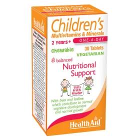 Children's MultiVitamin & Minerals – Chewable Tablets (Tutti-fruity Flavour)
