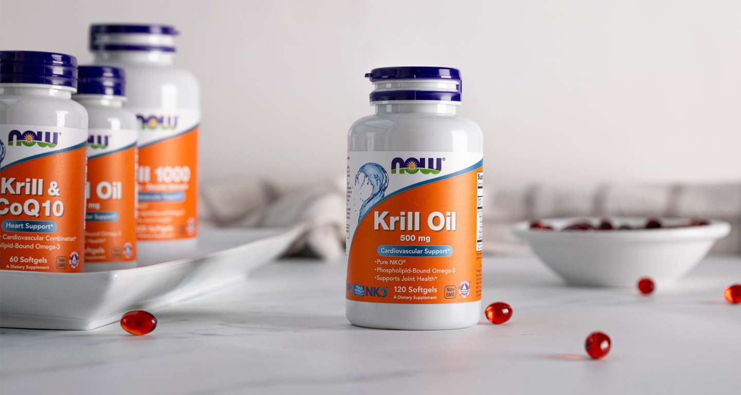 Krill-Oil-Unique-Properties-Hero NOW Krill Oil 500 mg (60 softgels) - Image 1