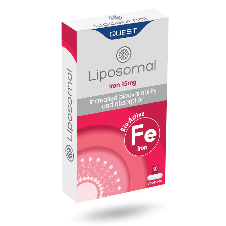 QUEST-LIPOSOMAL-BIO-ACTIVE-IRON-15MG-30S Quest Liposomal Iron 15mg Caps 30's - Image 1