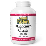 Natural Factors Magnesium Citrate 150 mg (60 Capsules)