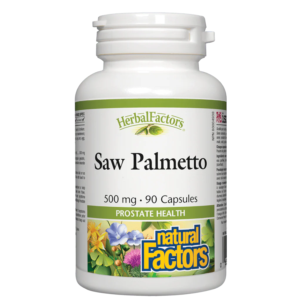 Natural Factors Saw Palmetto 500 mg (90 Capsules) Natural Factors Saw Palmetto 500 mg (90 Capsules) - Image 1